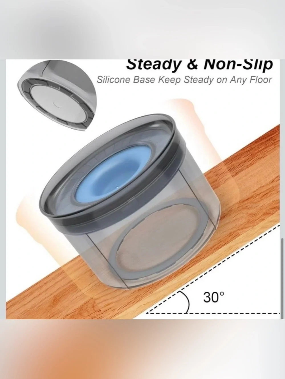 Spill Proof Water Bowl for Dogs-1 Gallon, Anti-Digging & BPA-Free 3.8L Large Cap